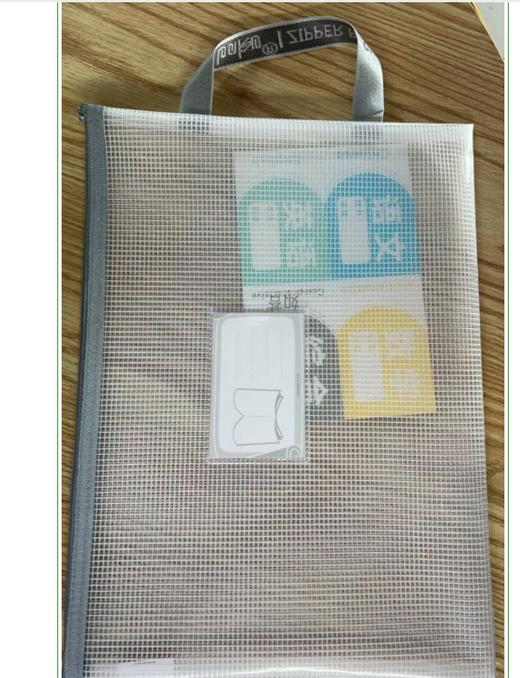 博酷A4马卡龙系列网格EVA单层手提学科袋 商品图6