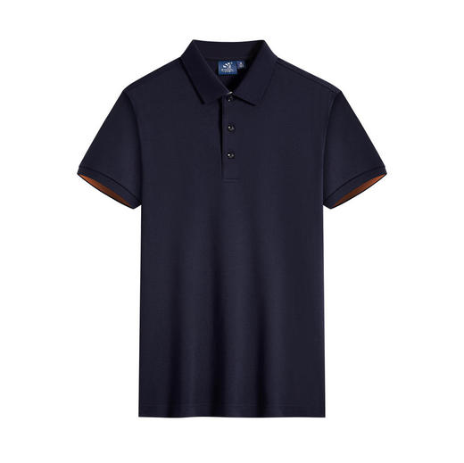 清爽透气下摆开叉短袖POLO衫   HLS-SYK1909# 商品图3