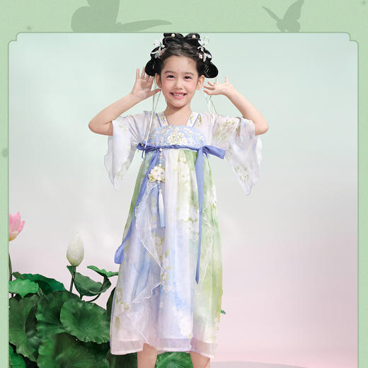 笛莎Deesha 2026年夏季新款观山见女童连衣裙 商品图0