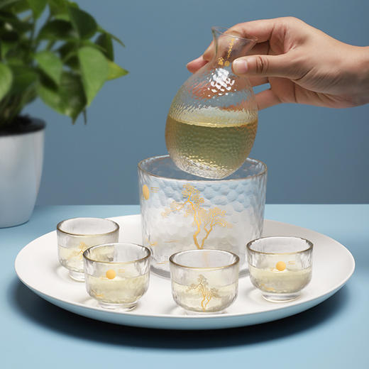 大英博物馆 葛饰北斋系列亭台赏月金边锤纹酒器套装 102460 商品图2