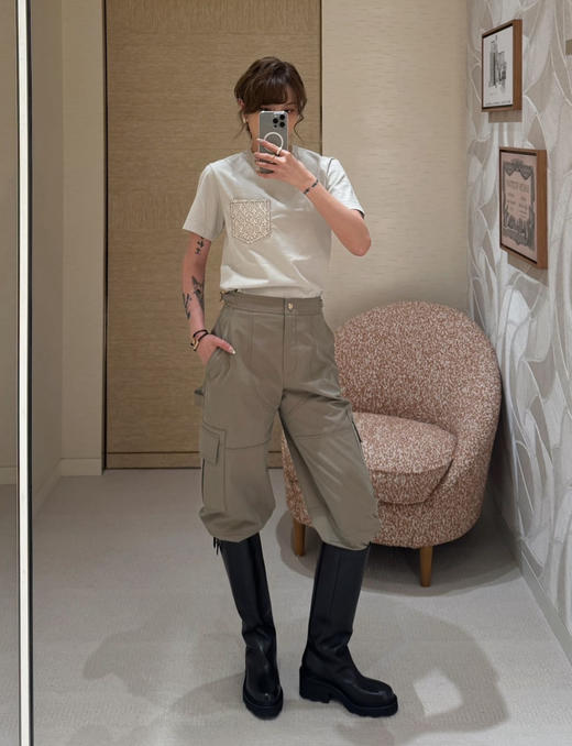 驴家 26年春夏新品🆕爆款米色口袋T恤（MM） 商品图6