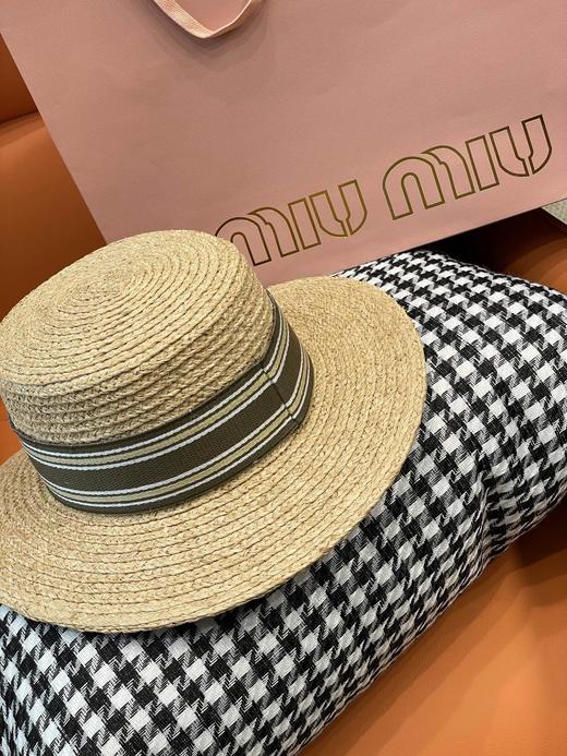 miumiu 织带字母Logo 新款草帽 两色（CO） 商品图4