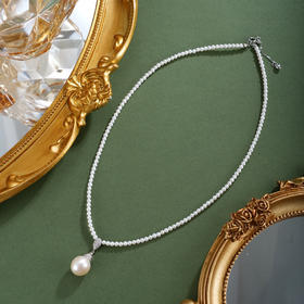 子佩集【岁岁安然】银S925珍珠惜王妃项链【ZZXL005】2.8mm小珠12mm大珠水滴2601