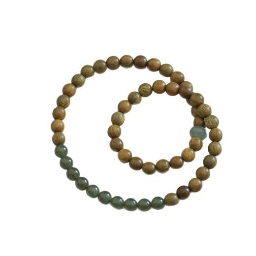 「双圈设计！绿檀手串」女檀香木多圈手持男佛珠情侣文玩念珠礼物时尚饰品 商品图4