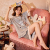 夏日乐园 精致居家【梦惠妮 治愈系纯棉家居服套装】（背心/短袖自选）纯棉家居服 轻薄透气 拒绝黏腻 裸感深睡 治愈系萌宠印花 蕾丝/拼色细节 减龄显白 质感拉满 #M663 商品缩略图1