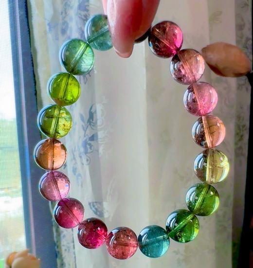 11.3mm彩虹碧玺手串 商品图0