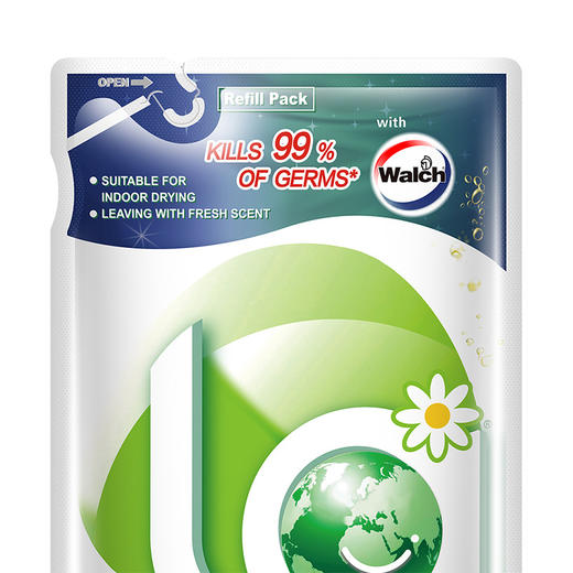 威露士 La有氧洗威露士洗衣液柠檬袋装500m*3（组合装） 1100202421003 商品图4