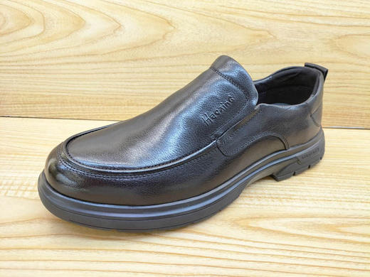 豪行正品13339701纯牛皮商务休闲皮鞋平底男单鞋 商品图1