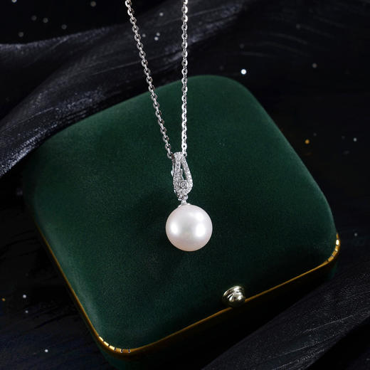 子佩集【曦光漫道】银S925珍珠惜王妃吊坠【P3090】11mm珠双色皮带扣（不含链）2601 商品图10