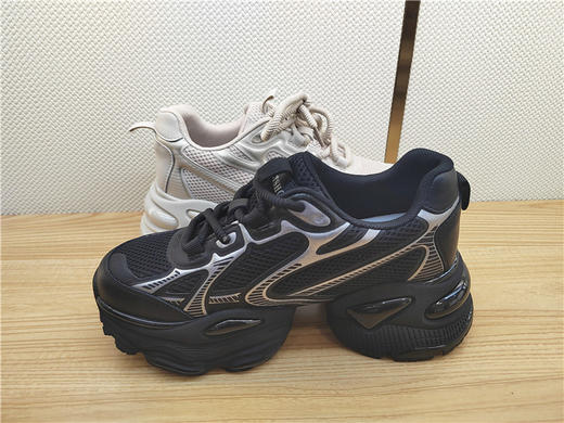 豪行春季新款24151696运动休闲中跟女单鞋网鞋专柜正品老爹鞋 商品图3