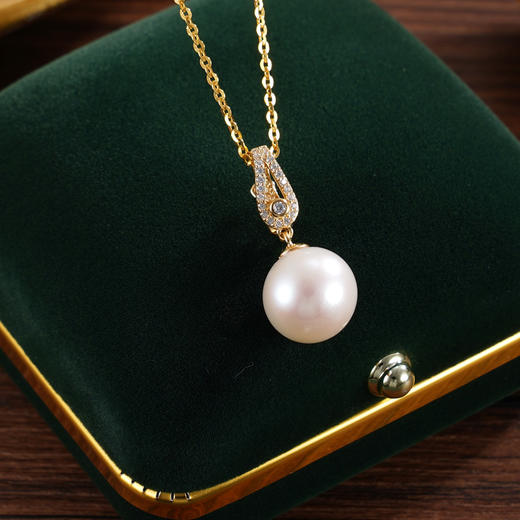 子佩集【曦光漫道】银S925珍珠惜王妃吊坠【P3090】11mm珠双色皮带扣（不含链）2601 商品图1