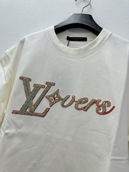 中性款珠片logo短袖T恤zh 商品图2