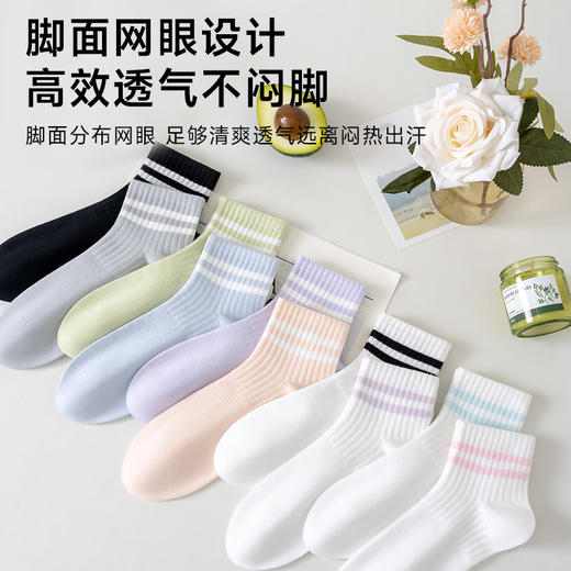 女士网眼透气短筒袜 商品图2