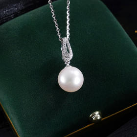 子佩集【曦光漫道】银S925珍珠惜王妃吊坠【P3090】11mm珠双色皮带扣（不含链）2601