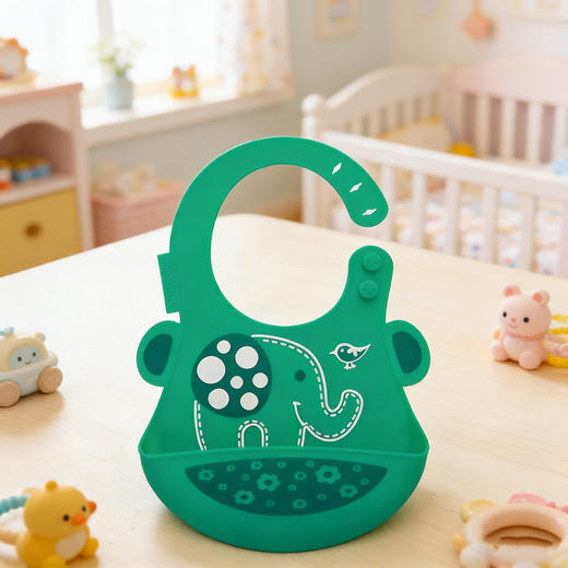 加拿大MARCUS婴儿硅胶围兜 防水防漏宝宝围嘴兜 商品图8