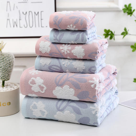 伊伊爱 花园毛浴巾四件套 HSQC00032 商品图2