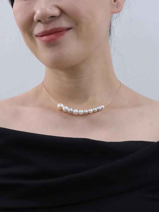 【挚友限定】悦甄 18K金akoya海水珍珠项链 项圈 6-11mm 商品图1