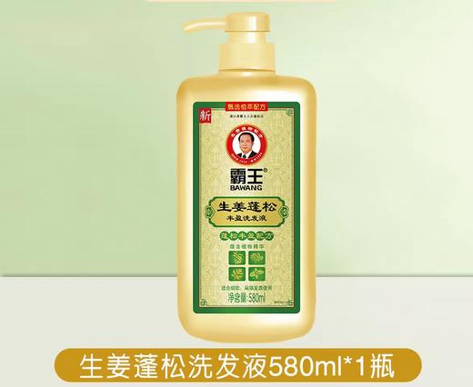 霸王生姜蓬松丰盈洗发水控油丰盈蓬松改善毛躁柔顺洗发露男女580ml 商品图0