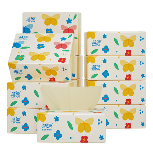 蓝漂 天府韵系列小号抽纸4层168张竹浆本色16包 LP-24379 商品图3