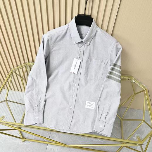 THOM BROWNE 汤姆布朗 .TB春季情侣牛津纺单四杠条纹休闲衬衫 商品图4