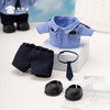 【20cm娃衣两件套】适用20cm棉娃创意毛绒玩偶衣服配件可穿脱蓝衬制服套装（不卖玩偶） 商品缩略图9