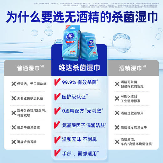 Vinda维达 杀菌便携湿巾10片*1包 vw10p-s1br 商品图2