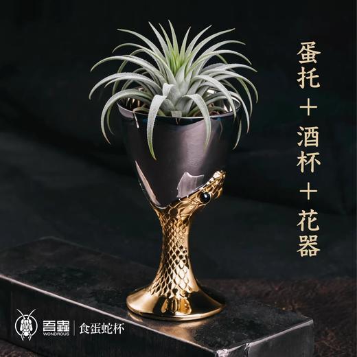 吾蟲-酒杯 蛋托花器 食蛋蛇吞蛋蛇 不锈钢镀18k金个性创意酒具【官方授权】【48小时发货】 商品图3
