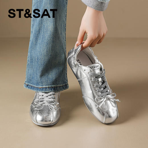 星期六26春新款时髦百搭舒适软底德训鞋SSE1112C6W 商品图3