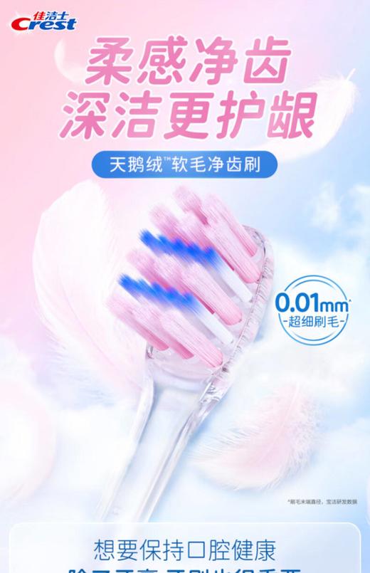 佳洁士天鹅绒护龈牙刷（樱花粉） 商品图3