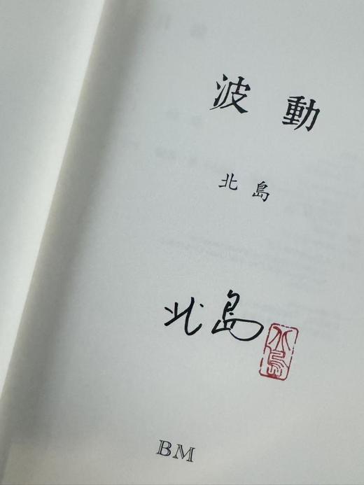 【限量真皮定制】【北岛亲签钤印】《波动》紫罗兰皱面风格蜡染羊皮+欧式竹节装【毛边本】 商品图5