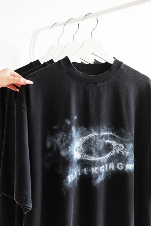 直接封神！！星云印花大tee，复古街头风美式宽松圆领t恤E032660 商品图4