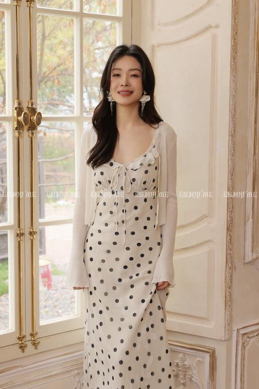 【门店同款】ENJOY夏季黄栀波点长裙 170696240 商品图2