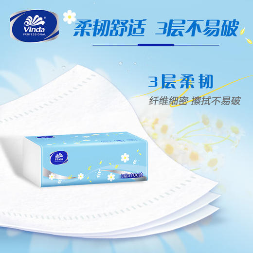 Vinda维达 经典抽取式抽纸3层100抽*24包 vwcw100c-24 商品图2