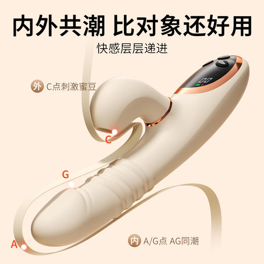 【女用器具】谜姬 速潮伸缩棒吮吸伸缩震动【控价产品，先联系负责人备案，再申请白名单】 商品图8