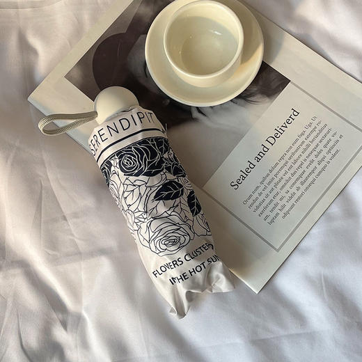 韩国AVRNA 法式高级感碎花 晴雨伞/太阳伞/遮阳伞 晴雨两用 自动款/手动款 商品图5