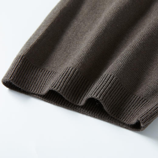 安东尼奥A&N 可机洗【含精纺羊毛&桑蚕丝】时尚轻奢针织短袖T恤男士休闲打底衫6300727 商品图4