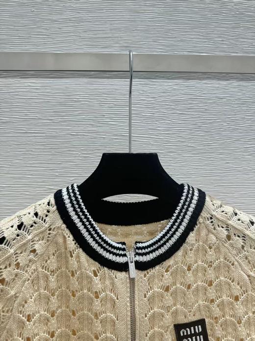 【此款只换码不退】Miu Miu 镂空针织拉链开衫（MM） 商品图2