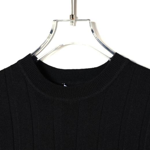 SDSA男装2026新款高贵轻奢老钱风纯色竖纹圆领短袖T恤休闲百搭 商品图2