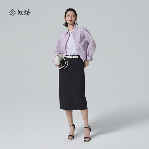 【商场同款】CNS6347 “ 松弛铅笔裙 ” 高支水洗棉+弹力 久坐舒适 商品图7