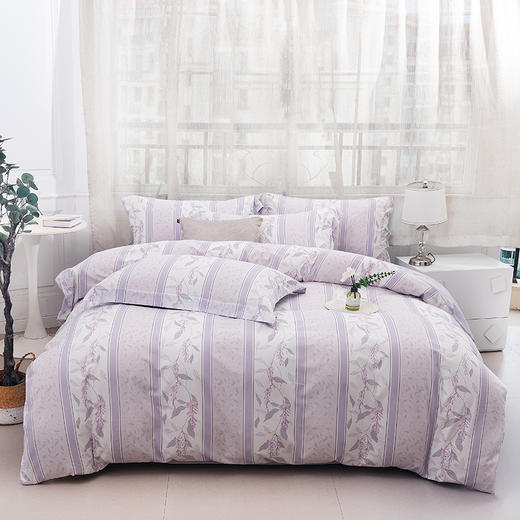 多喜爱 全棉斜纹印花套件【甄选新疆棉】【芬纳诺抗菌】【AB版设计】【宽边枕袋】柔软亲肤 吸湿透气 耐洗耐磨 不易褪色云鸽眠眠/拾光花序/语花瑟/豆蔻紫鸢/浅朵/森派/夏日紫藤 /新域/山野晴风 商品图14