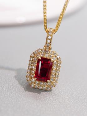 65分红宝石吊坠