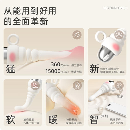 礼物猫恬潮炮机女用全自动伸缩情趣用品成人玩具震动棒女性自慰器 商品图3