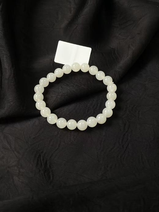 【快抱】【于田产和田玉于田料白玉8mm手串】出证书，发货1~5天，48小时鉴赏期 商品图2