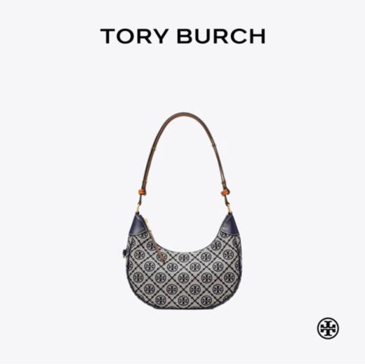 【复古老花印花】Tory Burch汤丽柏琦 T MONOGRAM 腋下包新月包158513 ​​香港直邮礼盒装 清关约7个工作日-w 商品图2