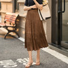 米思阳洋气时尚半身裙高级感褶皱高腰宽松a字裙5Y24BI0219 商品缩略图2