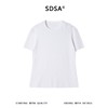 SDSA男装2026新款高贵轻奢潮牌纯色圆领螺纹合身短袖T恤时尚简约 商品缩略图0