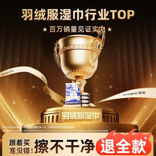 （GX）德佑羽绒服清洁湿巾10片*8包 商品图2