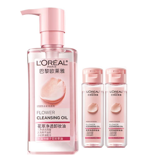 L'OREAL欧莱雅 花萃净透卸妆油350ml/套 6923700900705 商品图0