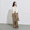 三彩2026夏季新款休闲裤松紧腰阔腿裤宽松长裤简约S 商品缩略图1