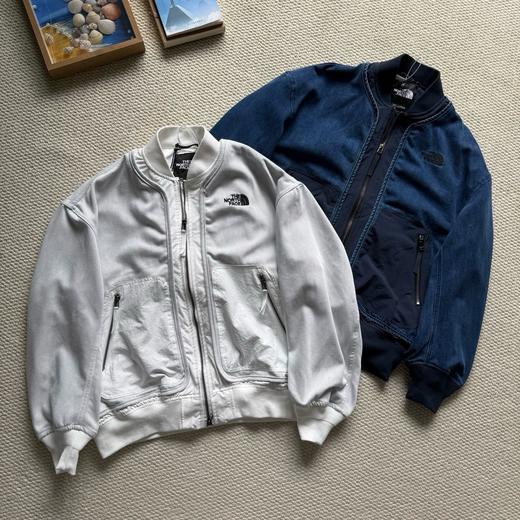 男休闲外套牛仔假两件户外两色棒球服夹克， 假两件风格设计 商品图2